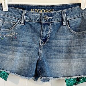 Girls jeans shorts, size 16